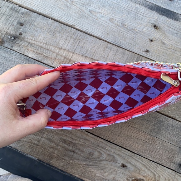 NWT Rebagz Eco Friendly Love Red and White Shoulder Bag - Picture 8 of 16